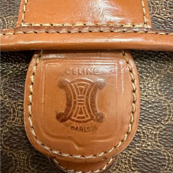 Celine Brown and Tan Leather Messenger Bag - Picture 9 of 12